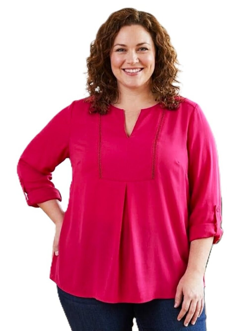 LANE BRYANT Split V-Neck Blouse. Plus Size 18/20